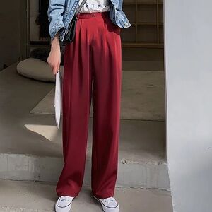 Aritzia Wilfred effortless pants wine red 0